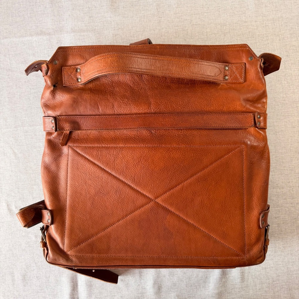 Hardgraft Back2Back Convertible Leather Bag Backpack Messenger Briefcase Italy